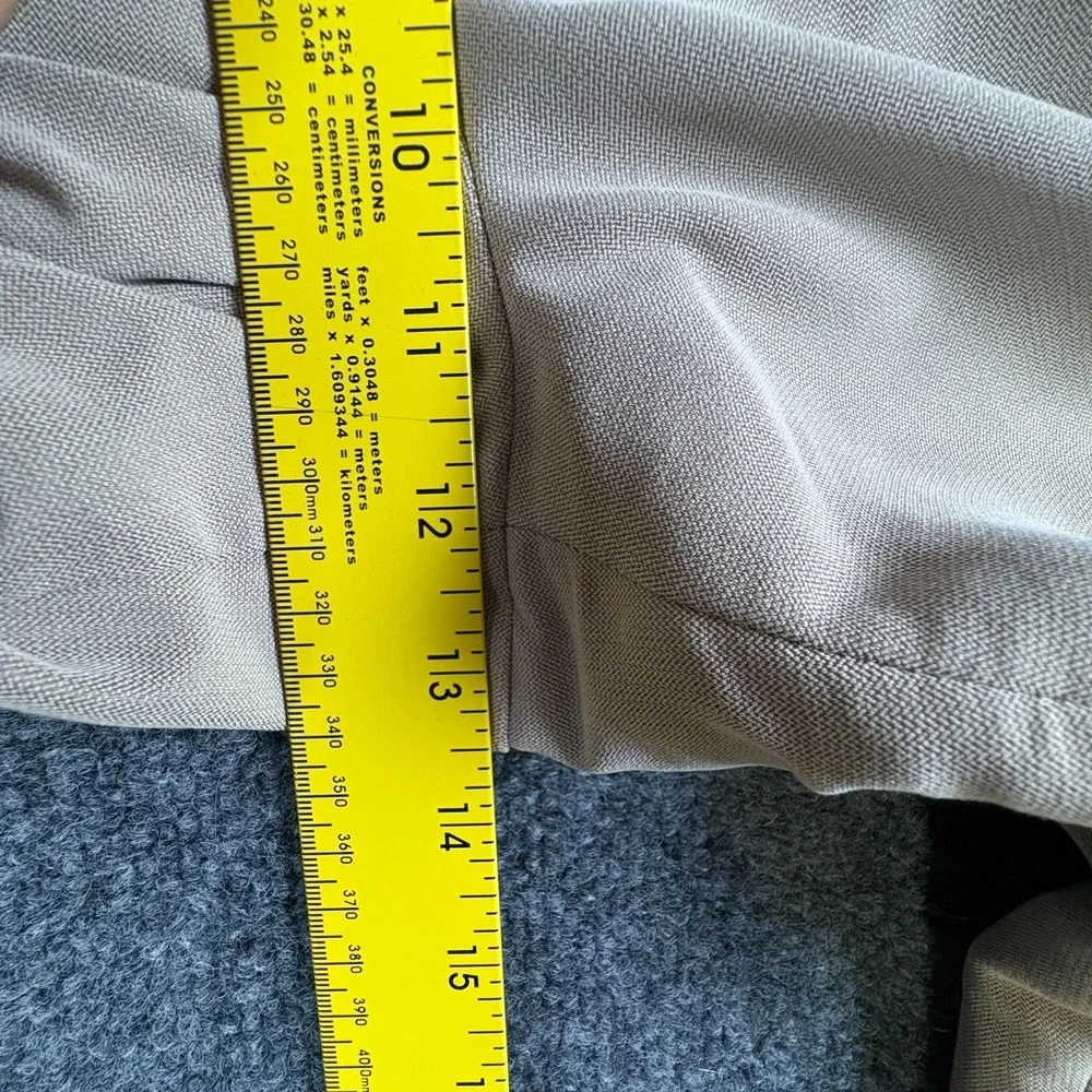 Geoffrey Beene Dress Pants Mens 38x30.5 Beige‎ Pleated Front Straight Leg Formal